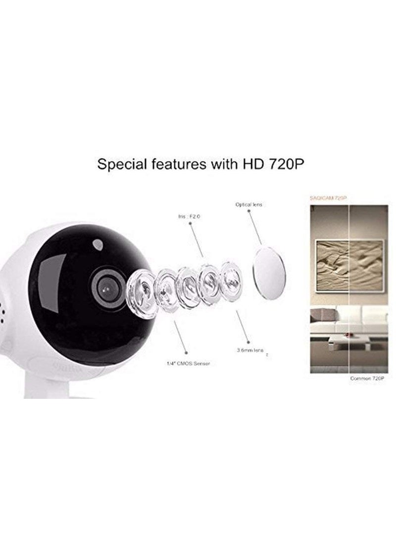 SNARIYOVSN CCTV Camera HD Wireless Rotate Vertically Horizontally Anywhere in The World by Using Mobile Home Security WiFi IP with Night Vision No Antenna