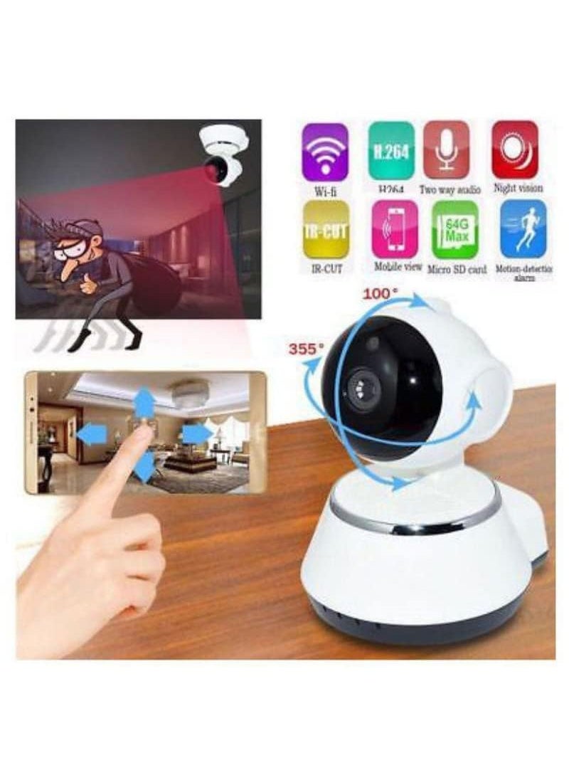 SNARIYOVSN CCTV Camera HD Wireless Rotate Vertically Horizontally Anywhere in The World by Using Mobile Home Security WiFi IP with Night Vision No Antenna