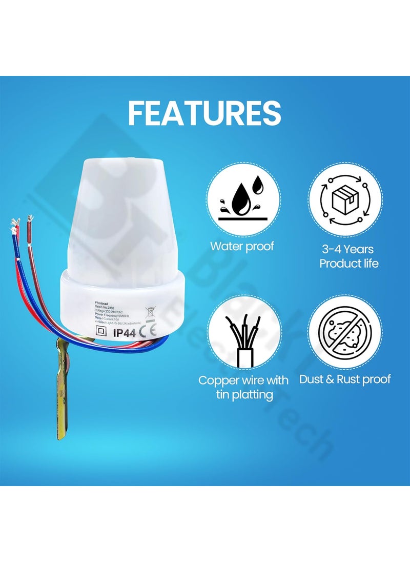 Blackt Electrotech BT31P1 DayNights Auto on and off Photocell LDR Switch 2 PC PACK