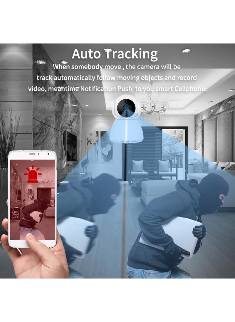 AJUK C20 Full HD 1080P WiFi Auto Tracking IP CCTV Camera with PanTilt TwoWay Audio Motion Detection Auto Tracking Night Vision Mobile Connectivity