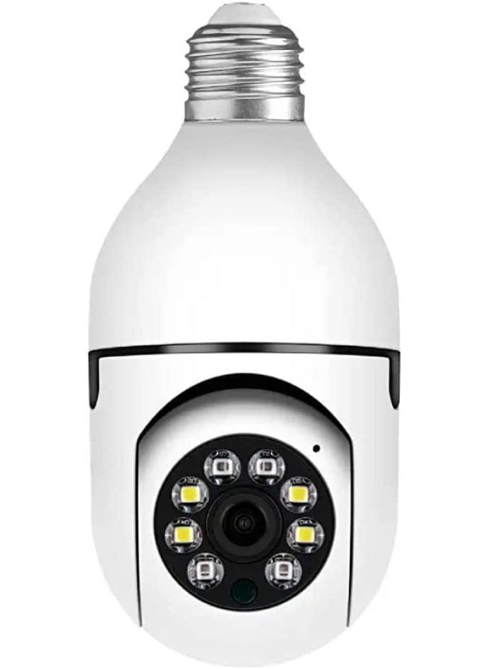 Bulb PTZ Indoor HD 1080P CCTV Wireless Camera Pan Tilt Zoom Motion Sensor LED Light B22 Bulb Holder
