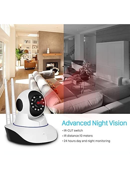 SNARIYOVSN V380 Pro HD 1080P Night Vision Wireless WiFi IP Camera with 2 Way Audio Upto 64 GB SD Card Support CCTV Camera for Indoor Security Camera