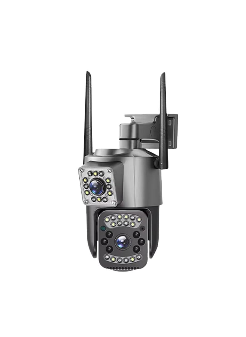 OneXsale 6mp WiFi Black WiFi ptz Dual Lens Home Security CCTV Camera SD Card Support Motion Tracking IP66 Waterproof Night Vision Outdoor Multi User Support