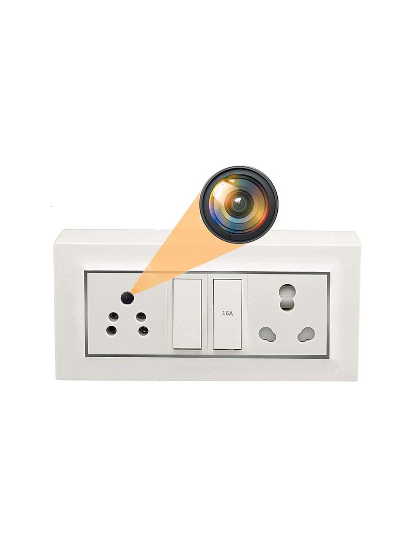 Safety NET Camera WiFi 1080P HD Modular Switch Board Hidden Camera with Live Feed WiFi Indoor Security Camera Support Up to 32GB MicroSD Card Modular Socket Camera