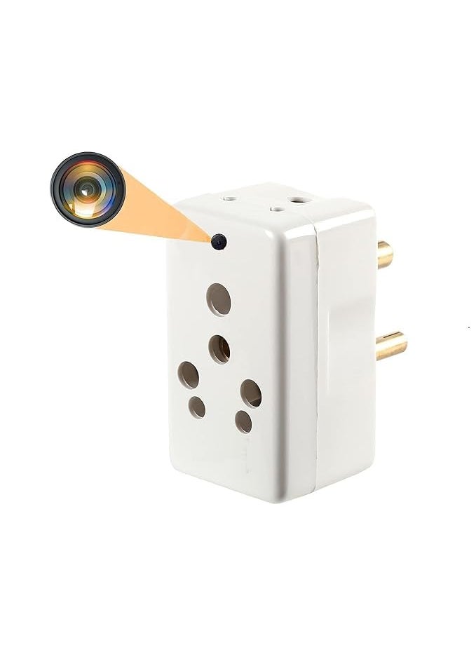 FREDI HD PLUS Plug Hidden Camera 3 Pin Multi Plug Camera Inbuilt 32GB SD Card Audio and Video Recording Live Feed Camera with WiFi Motion Detection iWFCam APP