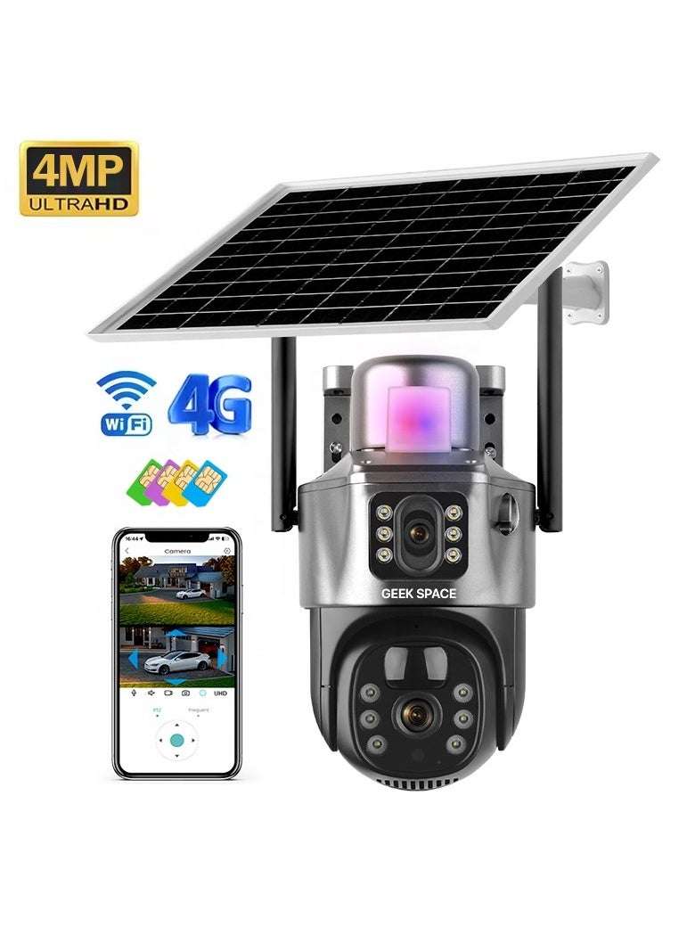 VCS09-4G SOLAR-POWERD OUTDOOR SECURITY CAMERA (4MP,WIFI) + 4G