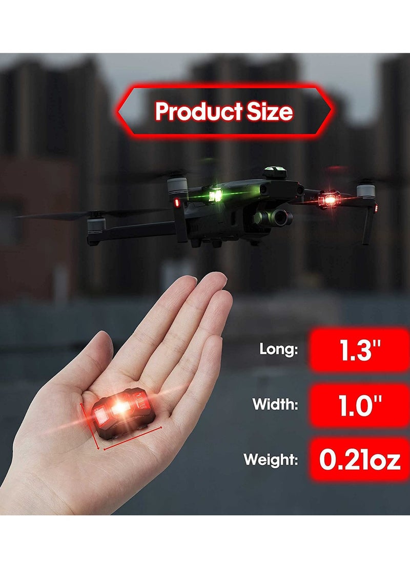 Drone Strobe Lights, FAA Anti-Collision Lighting Light Night Flight with 4 Colors for DJI Mini 3 Pro/Air 2S/Air 2/Mavic Mini/Mavic Pro/FPV/Holy Stone Quadcopters Accessories