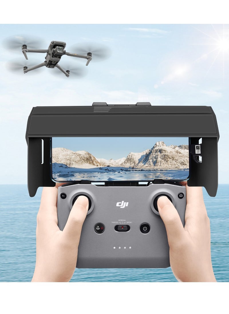 Drone Sunshade for DJI Mavic 3/Mini 2/Mavic Air 2/DJI Air 2S Controller Small and Lightweight Non-deformable Magnetic Design Precise Fit Suitable for 4.4-7.1 inch Smartphone Screens
