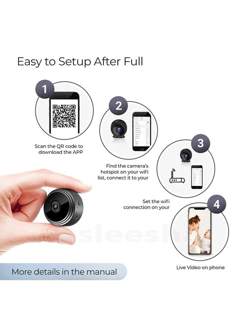 Dkian Smart HD Indoor WiFi Magnet Night Vision Camera 365cam 1080P Wireless Smart Home Security Camera