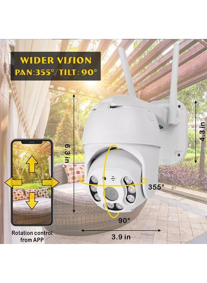 LOOK CAM PTZ 20 WiFi Camera Outdoor Security Camera Wireless Surveillance Camera HD 1080P PanTilt 200ft Night Vision TwoWay Audio IP66 Weatherproof Motion Detection Auto Tracking