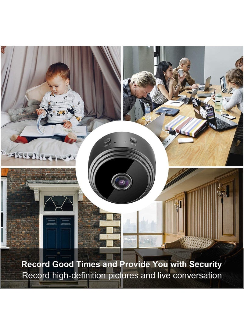 TECHNOVIEW Spy Mini Hidden HD Wireless Indoor Video Audio Recording Camera Watch Live 1080P CCTV IP Camera with Night Vision Motion Detection Supports Upto 64 GB Card Battery Operated