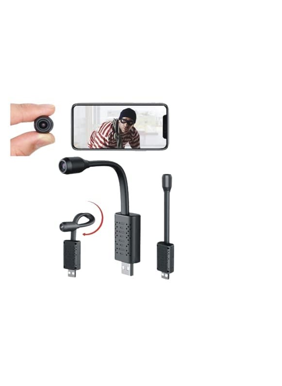 GREENEYE TECHNOLOGY Security Camera CCTV Camera Mini USB Hidden CameraSpy WiFi Security CameraLive Remote Monitoring64 GB 1 Channel