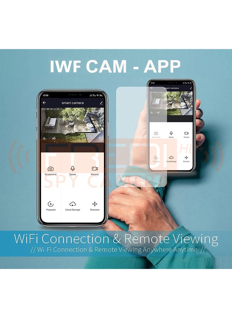 FREDI HD PLUS 4K WiFi Switch Socket Full HD Audio Video Recording Camera 24 Hours Watch Live Home and Office Security Camera iWFCam APP Hidden Camera