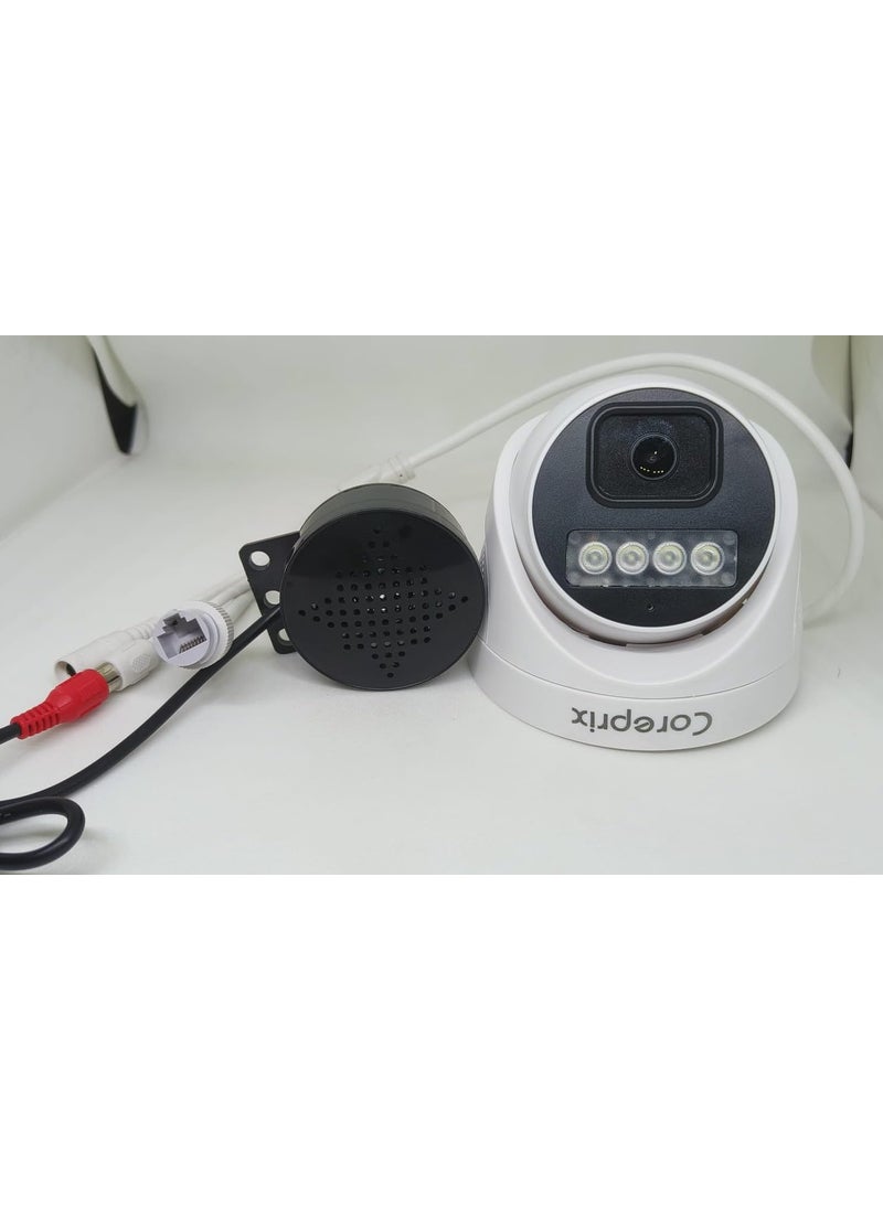Coreprix 5 MP IP Two Way Talk Colour Dual LED Dome Camera