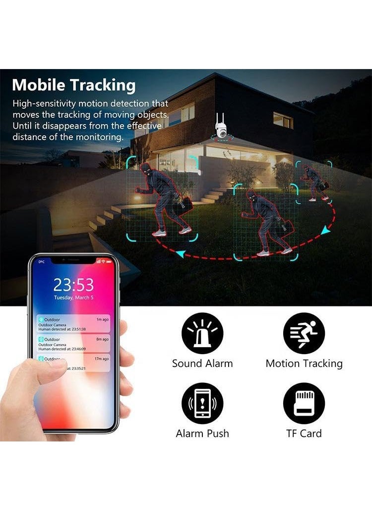 OneXsale 1080p HD WiFi Wireless IP CCTV Camera Mini Dome PTZ with 360 Coverage Remote Viewing and Live Streaming V380 Pro