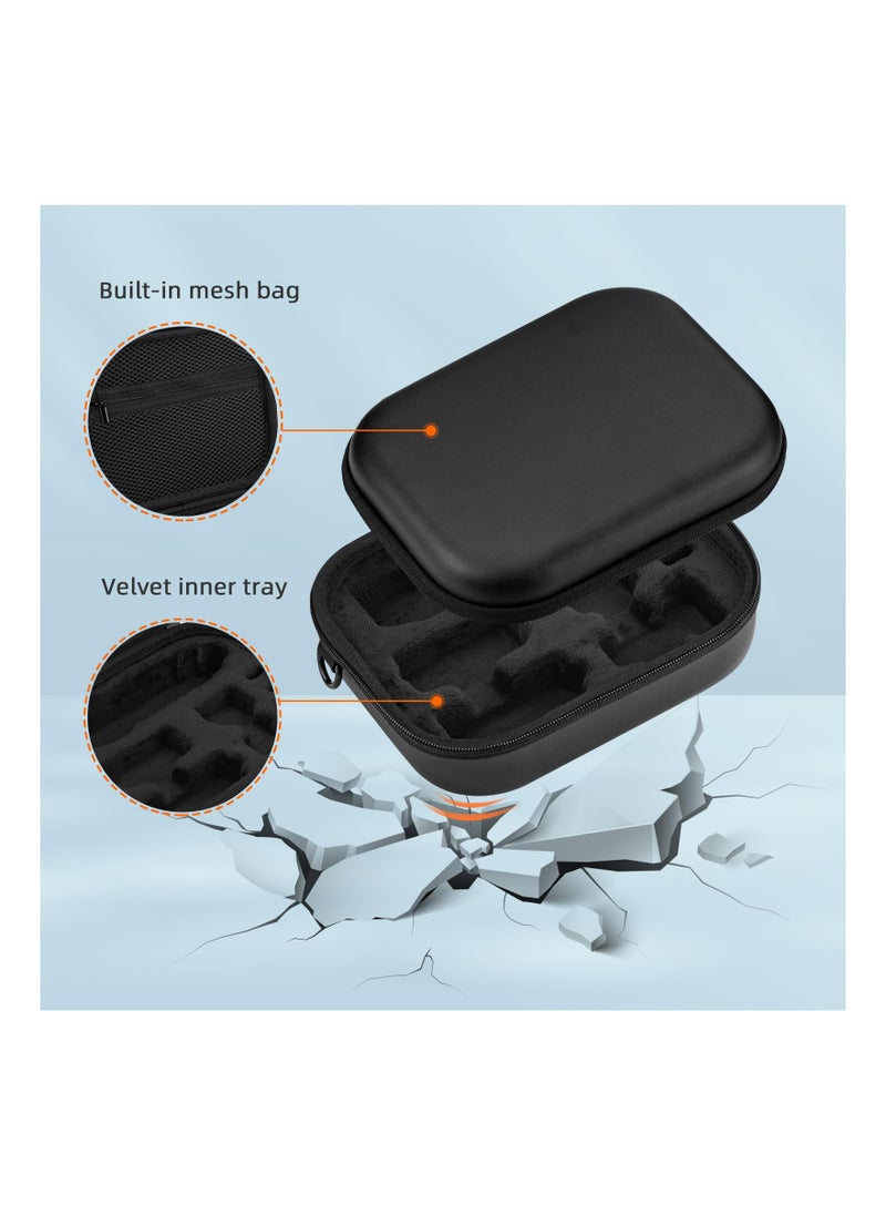 Hard Shell Carrying Case for Osmo Pocket 3, Portable PU Protective Bag for DJI Osmo Pocket 3 Creator Combo Camera Accessories with Shoulder Strap