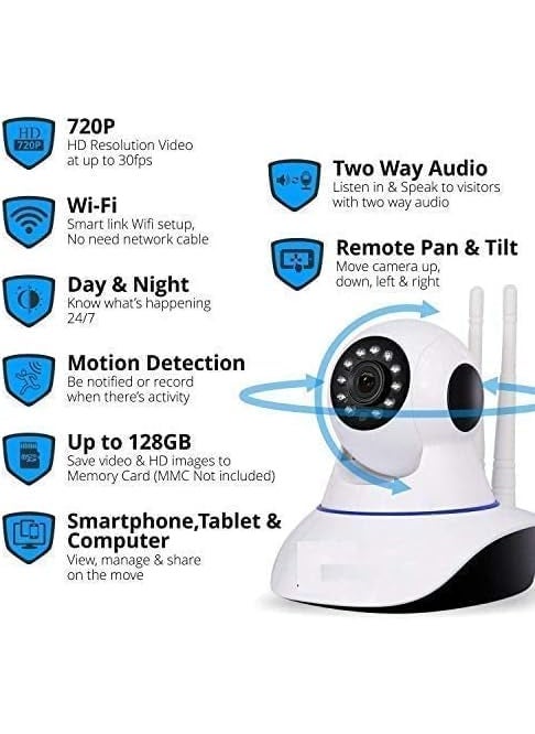 LOOK CAM Indoor 360 1080P Full HD Security IP Dual Antenna WiFi Camera 360 Two Way Security Camera