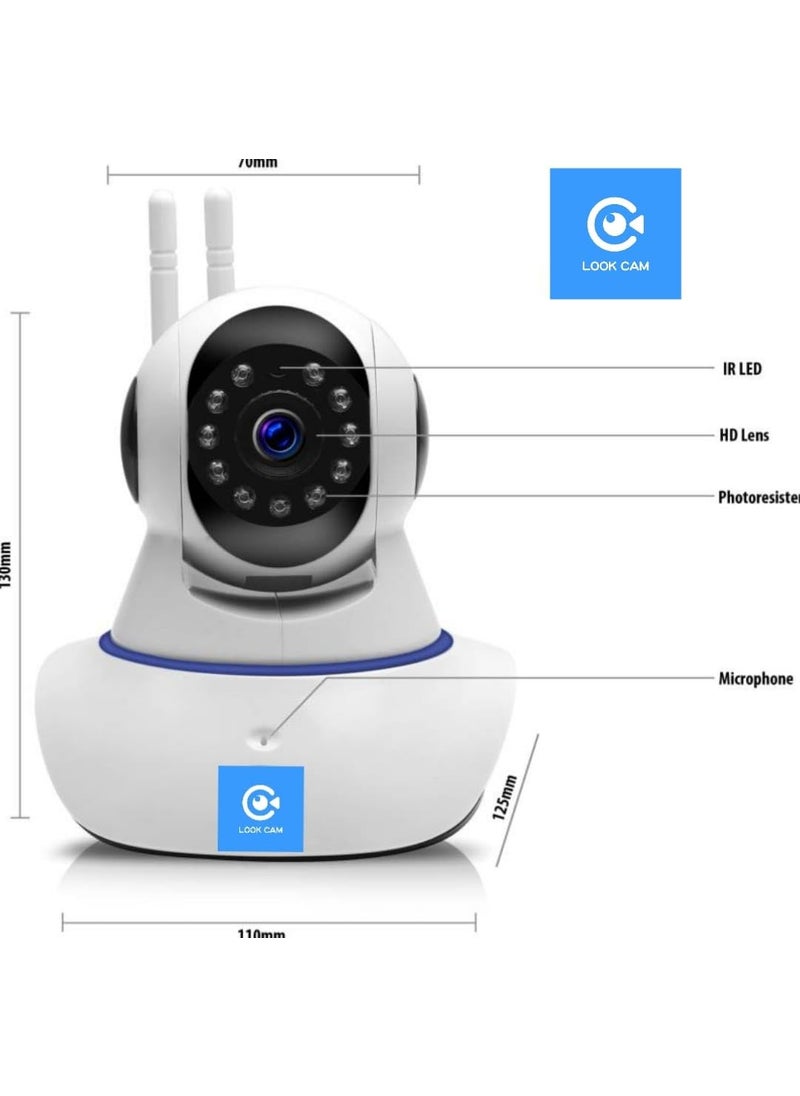 LOOK CAM Indoor 360 1080P Full HD Security IP Dual Antenna WiFi Camera 360 Two Way Security Camera