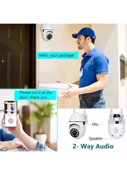 Ducncon CCTV WiFi 360 Wireless 4MP Camera 24hour Recording Night Vision TwoWay Audio Security Camera 128 GB 1 Channel