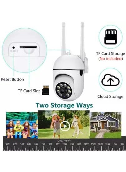 Ducncon CCTV WiFi 360 Wireless 4MP Camera 24hour Recording Night Vision TwoWay Audio Security Camera 128 GB 1 Channel