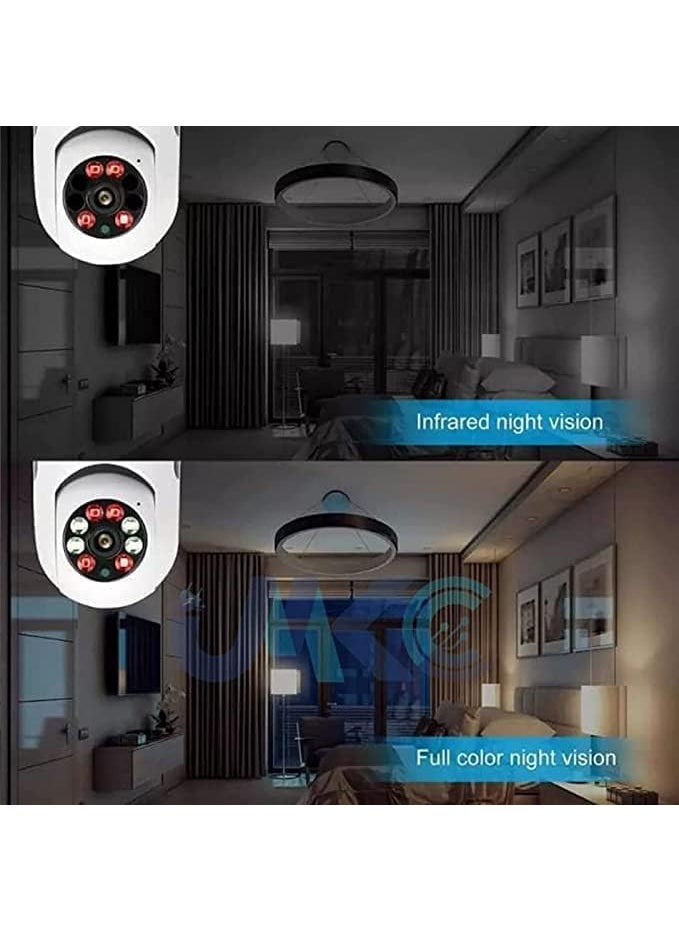 SNARIYOVSN Bulb Camera 1080p HD Bulb Light Wireless WiFi IP Camera Fish Eye 360 Degree Panoramic Mini Lamp IR CCTV Home Security Camera Camera51