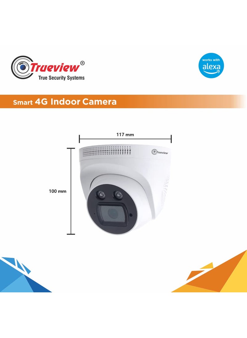 Trueview Smart Security Camera 4G 3mp CCTV Dome Camera for Home Shop Office Farm Construction Site Sim Based Camera 4G Dome
