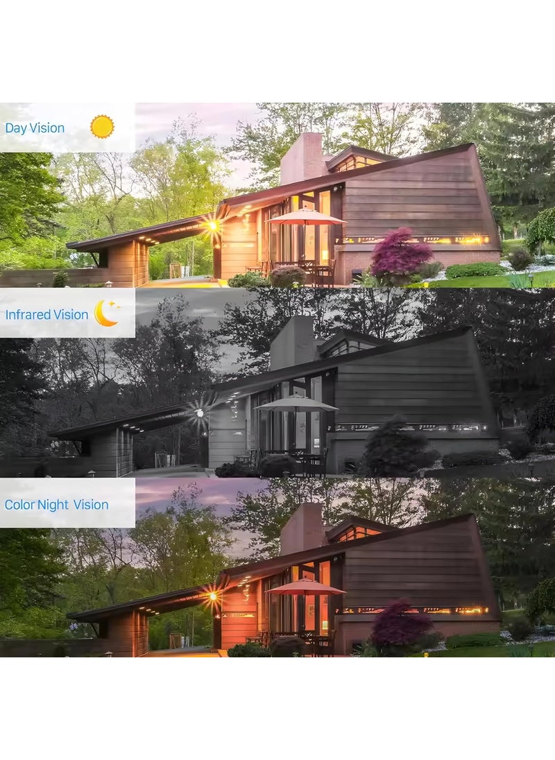 5MP Wifi Full Color Outdoor Smart Security Camera 360 with Pan Tilt Two Way Talk Human Detection Night Vision Supports SD Card Up to 128 GB