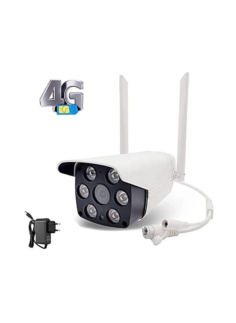 CAMERA DEKHO 4g 3g SIM Card Based WiFi Bullet Wireless Outdoor Security Camera Full HD 1080p IP66 with Night Vision 2 Way Audio Motion Detection White with Free Magnetic Spy Camera