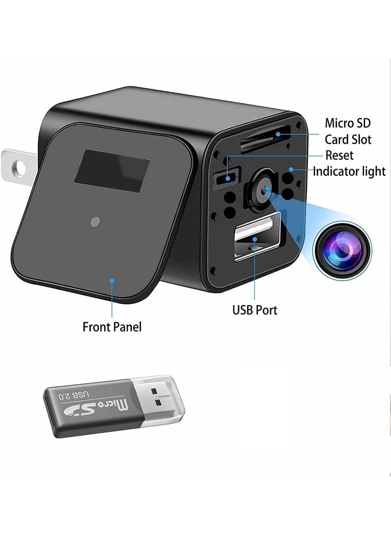 SKY HUB Charger Camera HD 1080P USB Charger Type Camera Home Security Camera Support Upto 128GB Memory Cards Continuous Motion Based Recording Ideal for HomeOffice