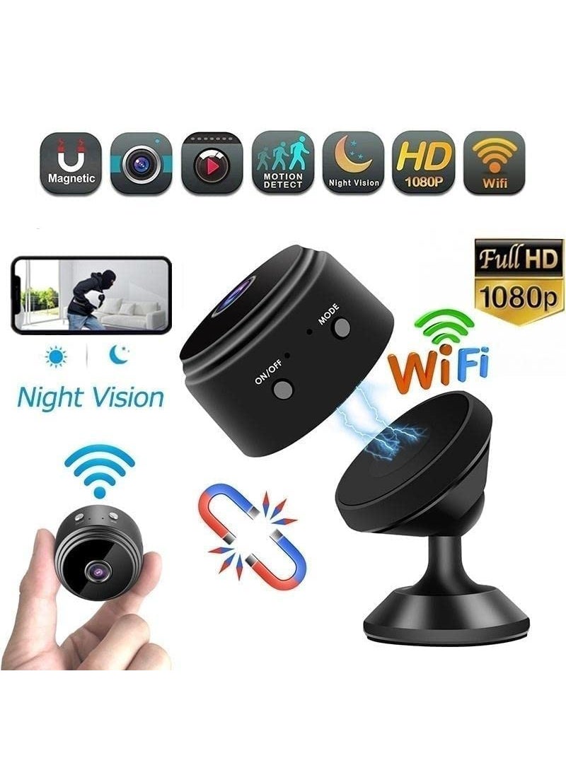CAMLEIGH Spy WiFi Magnet Camera 1080P HD Hidden Camera Small Wireless Home Security Surveillance Cameras with Night Vision Black