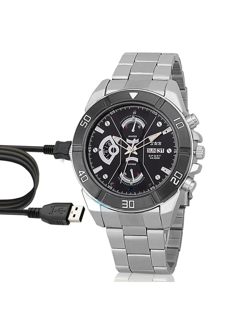 m mhb New Full HD 1080p Security Camera HD Spy Wrist Watch Camera Surveillance Indoor Outdoor Hd Video Recording with Inbuilt 32GB SD Card