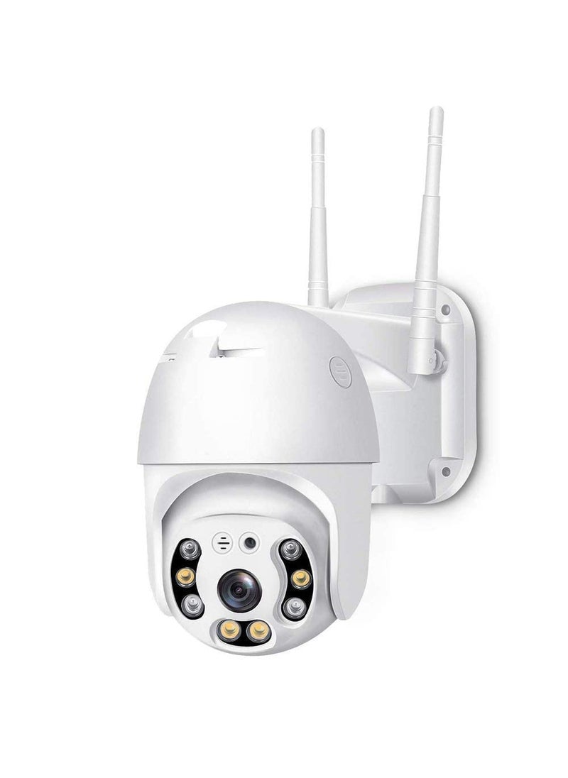 GREENEYE TECHNOLOGY GT CCTV Camera Wireless WiFi IP CCTV Security 1080p 12mp Ptz Outdoor Ip66 Waterproof Home Surveillance Camera with Motion Detection Colour Night Vision with AdapterWhite