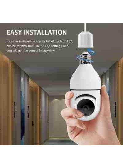 CAMERA DEKHO WiFi Full Ultra HD CCTV Wireless Bulb Camera 1080p Indoor 360 Night Vision Smart Home Sensor Auto Tracking Smart Motion Human Detection and Alarm Two Way Audio Remote Viewing_133_131