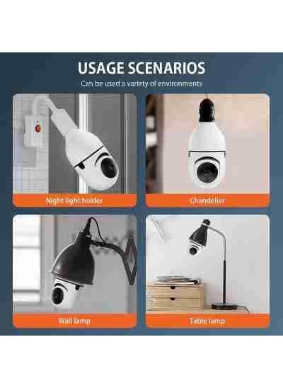 CAMERA DEKHO WiFi Full Ultra HD CCTV Wireless Bulb Camera 1080p Indoor 360 Night Vision Smart Home Sensor Auto Tracking Smart Motion Human Detection and Alarm Two Way Audio Remote Viewing_133_131