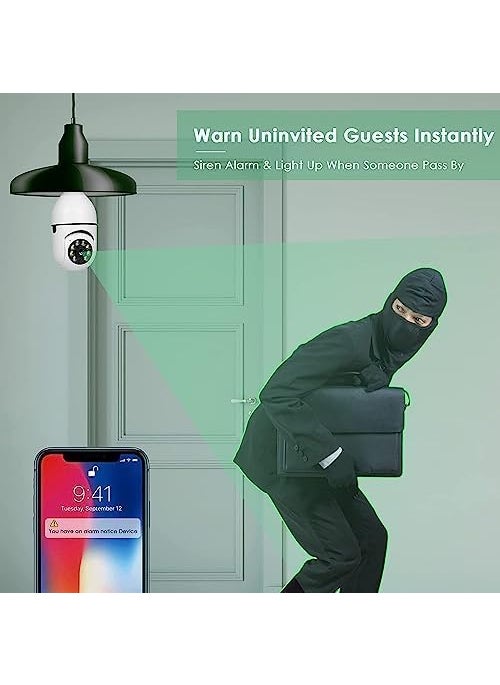 SNARIYOVSN HD WiFi Bulb Light Wireless IP WiFi Camera Fish Eye 360 Degree Panoramic Mini Lamp IR CCTV Home Security Camera Camera37