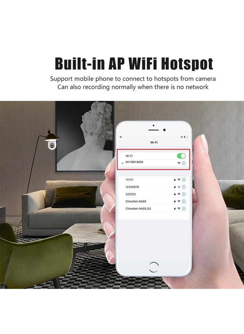 SNARIYOVSN HD WiFi Bulb Light Wireless IP WiFi Camera Fish Eye 360 Degree Panoramic Mini Lamp IR CCTV Home Security Camera Camera37