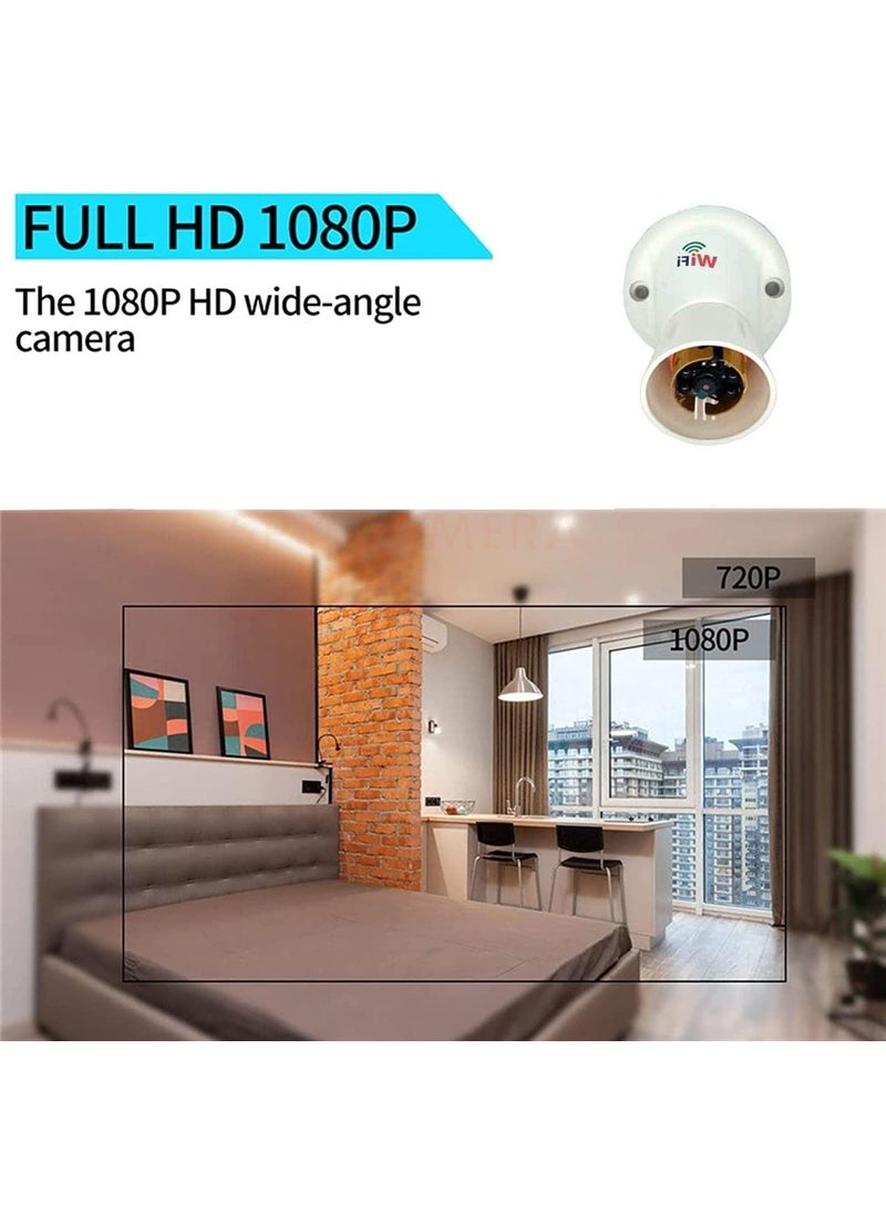 IYZA Secret WiFi Bulb Holder Camera Audio Video Recording Camera with Night Vision Watch from Anywhere You are Bulb Holder Camera1