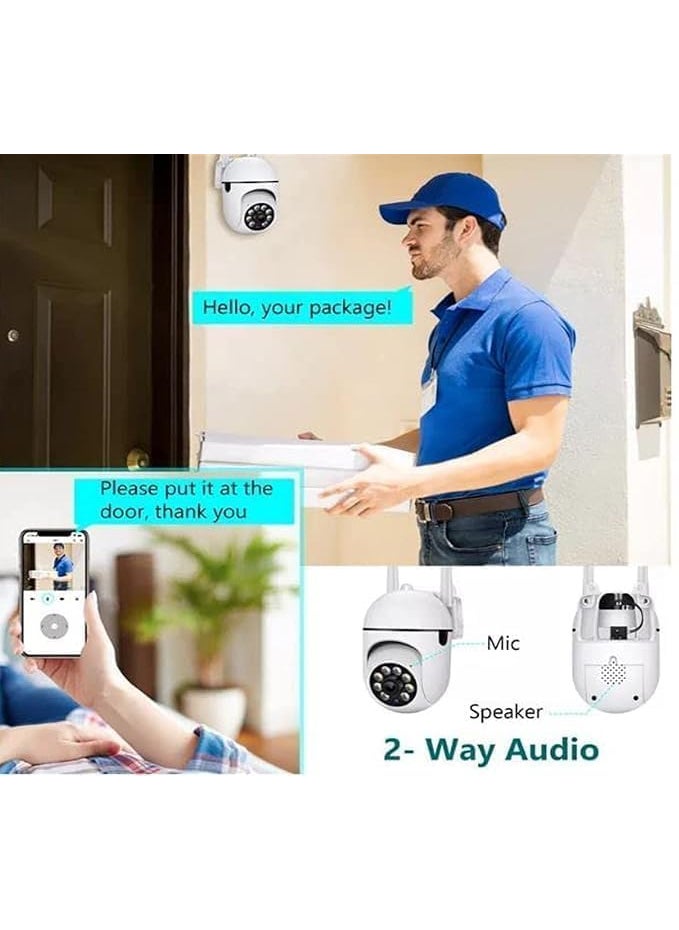 GARYVIZ 4MP Full HD WiFi Mini Fox Indoor CCTV Camera with Full Color Night Vision Two Way Audio PTZ 360 View Motion Detection SD Support UPO 128 GB Remote View