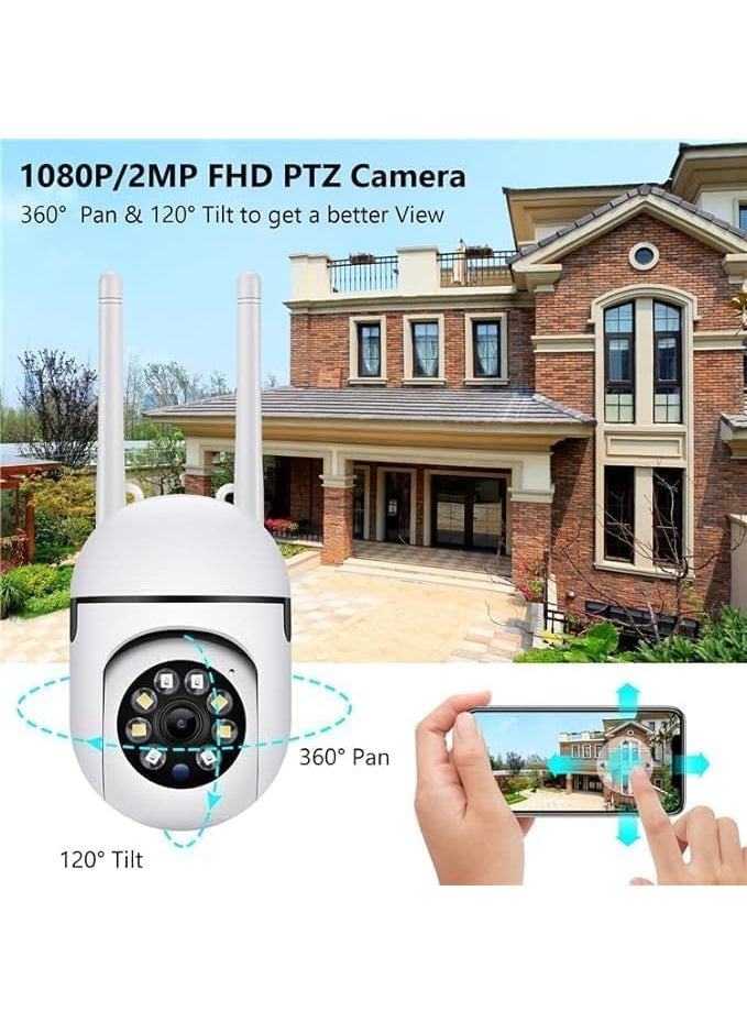 GARYVIZ 4MP Full HD WiFi Mini Fox Indoor CCTV Camera with Full Color Night Vision Two Way Audio PTZ 360 View Motion Detection SD Support UPO 128 GB Remote View