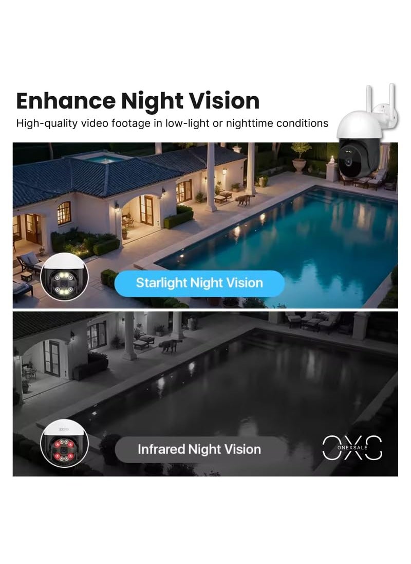 OneXsale 4G SIMAll Supported 3MP Pan Tilt CCTV Camera Full HD IP66 Outdoor V380 Wireless PTZ Security Camera Colored 4 IRS Dual Light Night Vision AUTO Tracking Two Way Talk Water Proof