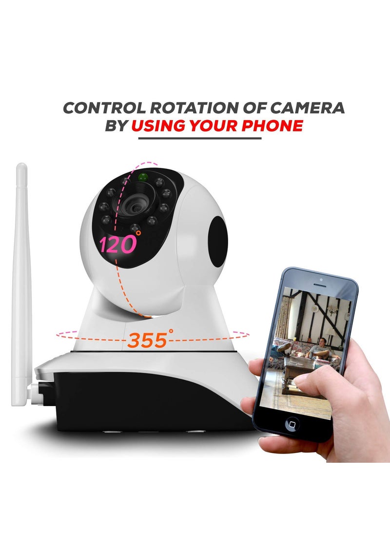 SNARIYOVSN Wireless Home and Office Ultra HD 720P IP CCTV Security Camera Protection with WiFi Wireless Connectivity White Pack1