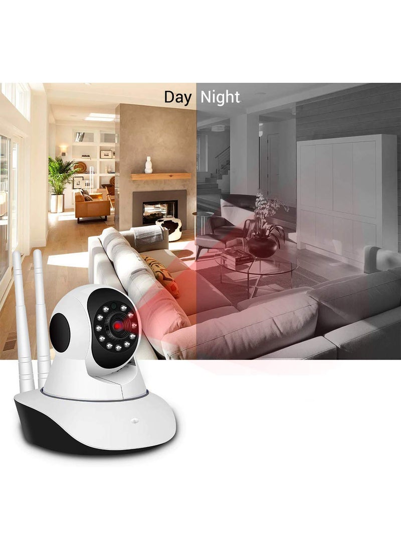 SNARIYOVSN Wireless Home and Office Ultra HD 720P IP CCTV Security Camera Protection with WiFi Wireless Connectivity White Pack1
