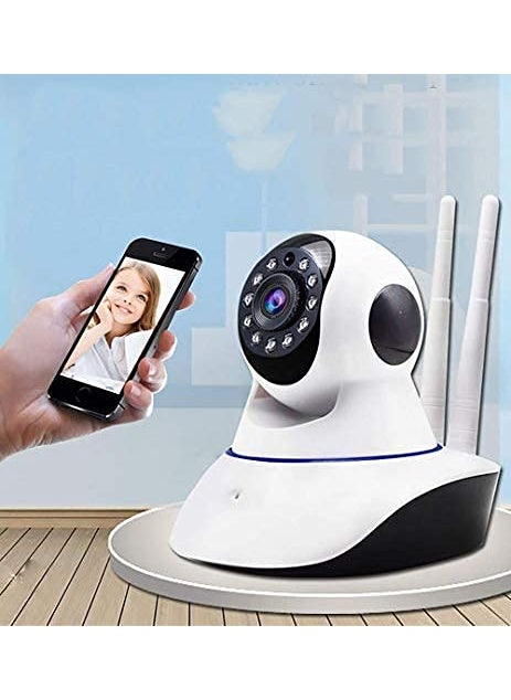 SNARIYOVSN Wireless Home and Office Ultra HD 720P IP CCTV Security Camera Protection with WiFi Wireless Connectivity White Pack1