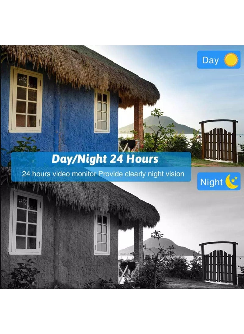 TECHNOVIEW Full HD WiFi Outdoor Security Camera with Adapter View Remote Auto Tracking 360 Rotation Smart Motion Detection Alarm Alert 12MP 8 LEDs Zoom PTZ