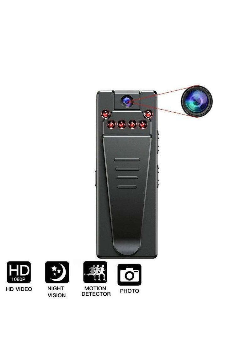 TECHNOVIEW Full HD Portable Camera 1080P Indoor Outdoor Camera Portable Device with Night Vision VideoAudio Recording WearableSecurity Camera for Home Office Meetings Non WiFi