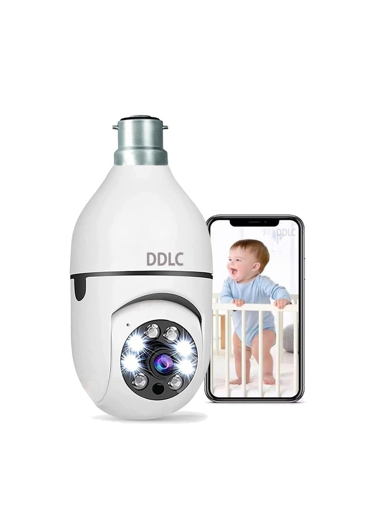 DDLC 1080p HD Bulb Light Wireless IP Camera Fish Eye 360 Degree Panoramic Mini Lamp IR Home Security Wireless CCTV Camera Light Bulb