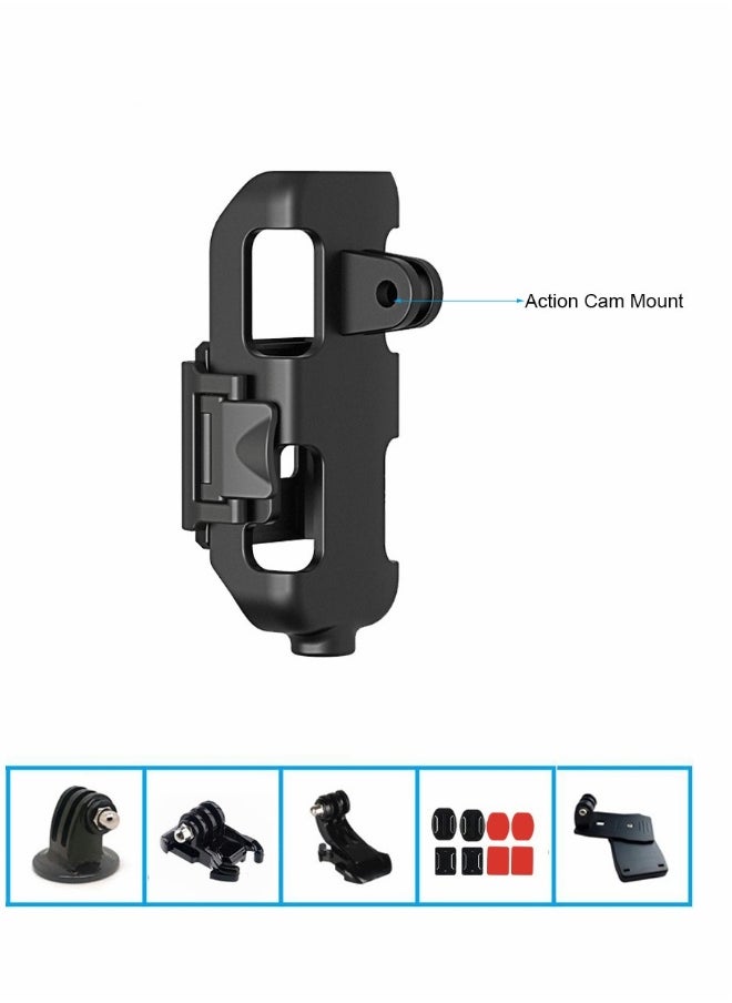 Action Mount for Dji Osmo Pocket Tripod and Gopro Stand Bracket Accessories Expansion Protective Frame with Quick-Release Design