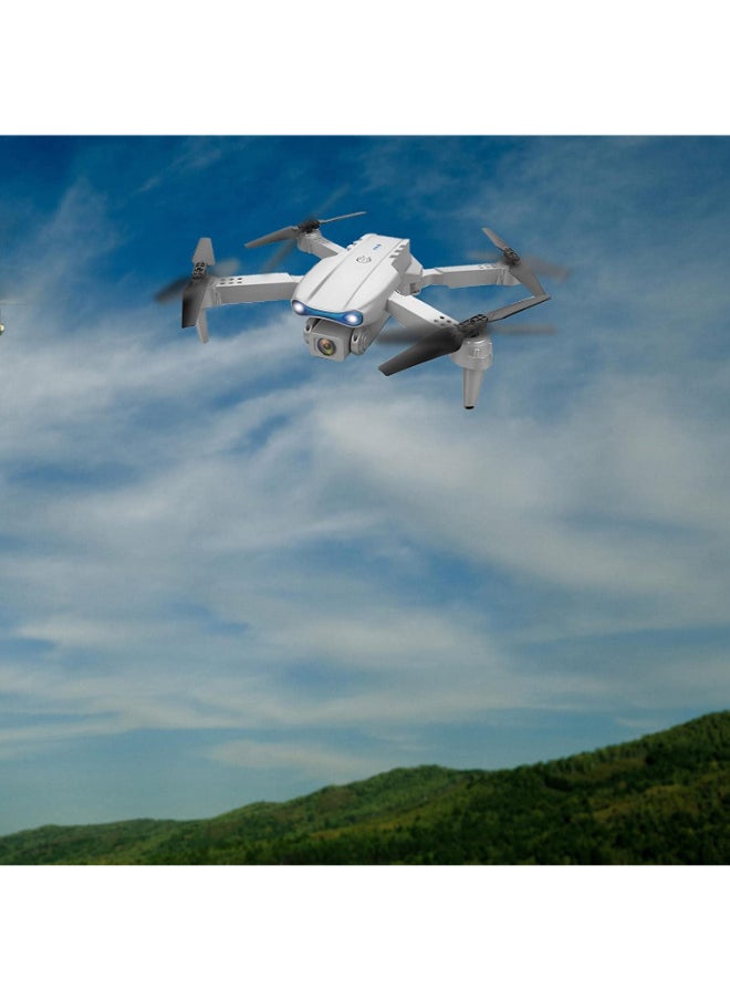 E99 K3 Pro FPV Drone with 4K Dual Camera, RC Quadcopter with 3D Flips, Gesture Photo, Trajectory Flight, Obstacle Avoidance, Headless Mode and 2 Battery GREY/BLACK