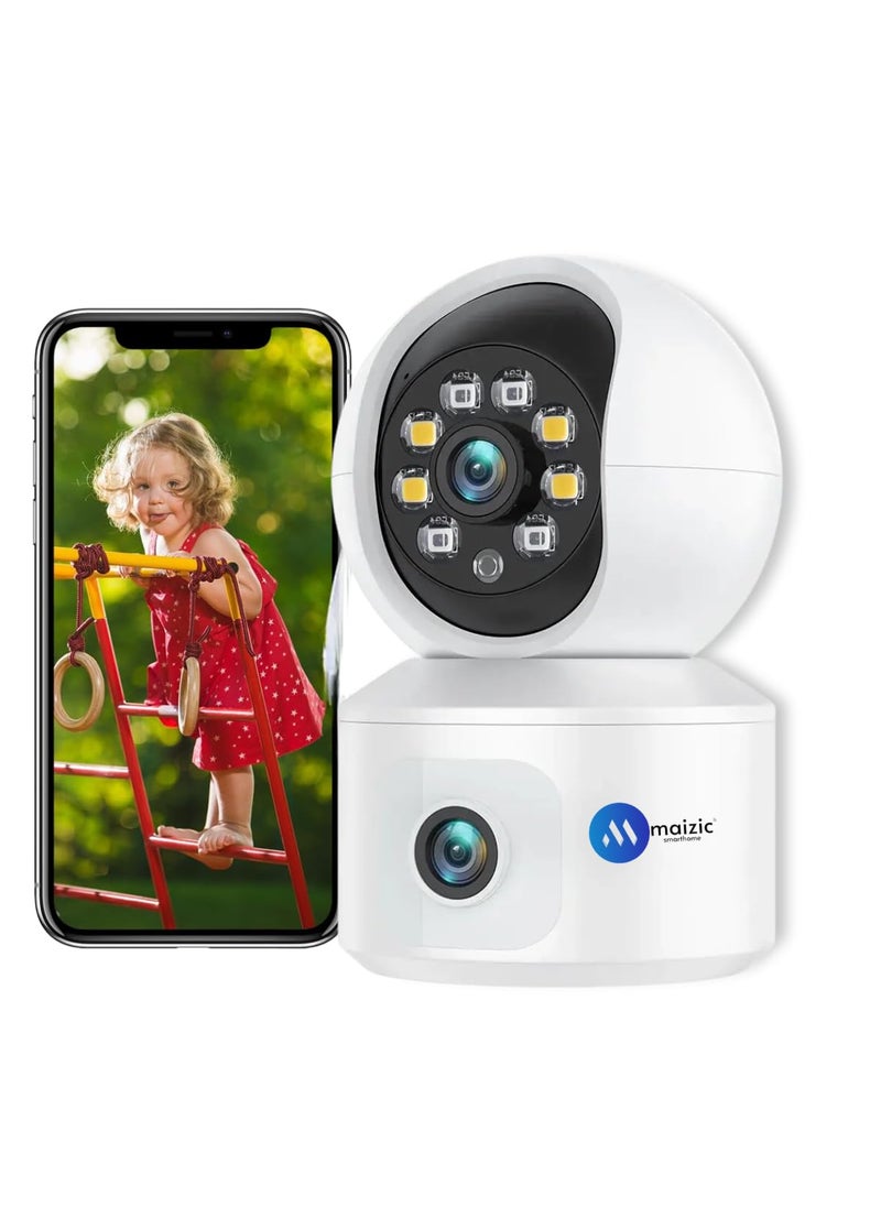 Maizic Smarthome 360 View 4G Sim Based Camera 2 LensScreen 2MP2MP FHD Smart CCTV Home Security Camera with PanTilt 2 Way Talk Color Night Vision Motion Detection Support SD Card Upto 128GB