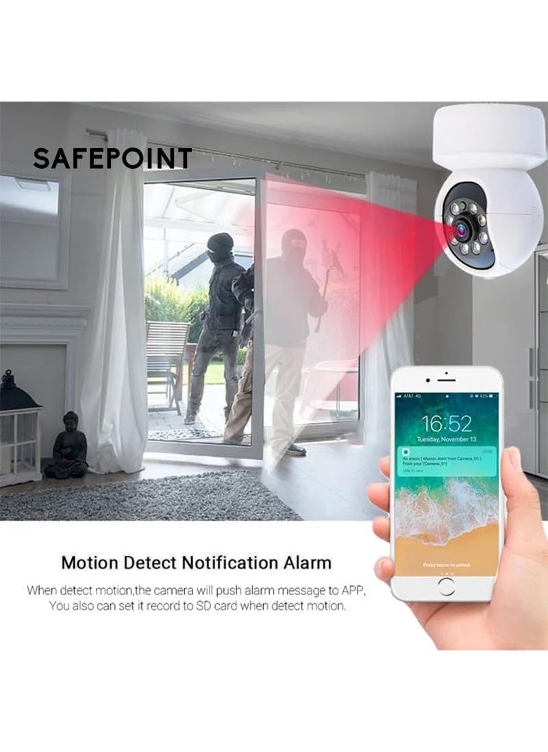 Pelupa Wireless WiFi Indoor CCTV Security PTZ IP Camera 3MP Carecam Pro Two Way Audio Full Color Cam WiFi Network IP PTZ Camera